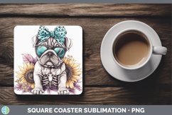 GorgeousSkeleton Puppy Square Coaster design.