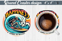 Round Coaster | Skeleton | Skull sublimation Product Image 1