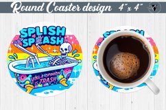 Round Coaster | Skeleton | Skull sublimation Product Image 1