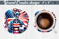 Round Coaster | Skeleton | Skull sublimation Product Image 1