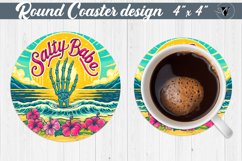 Round Coaster | Skeleton | Skull sublimation Product Image 1