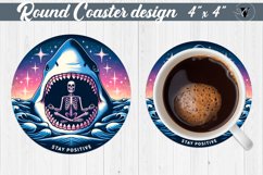 Round Coaster | Skeleton | Skull sublimation Product Image 1