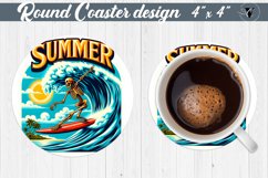 Round Coaster | Skeleton | Skull sublimation Product Image 1