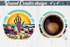 Round Coaster | Skeleton | Skull sublimation Product Image 1