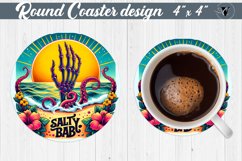 Round Coaster | Skeleton | Skull sublimation Product Image 1