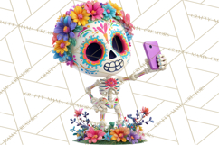 Skeleton Shenanigans Clipart, Dia de los Muertos Skeletons Product Image 4