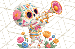 Skeleton Shenanigans Clipart, Dia de los Muertos Skeletons Product Image 3