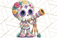 Skeleton Shenanigans Clipart, Dia de los Muertos Skeletons Product Image 5