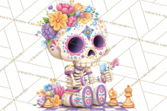Skeleton Shenanigans Clipart, Dia de los Muertos Skeletons Product Image 4