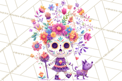 Skeleton Shenanigans Clipart, Dia de los Muertos Skeletons Product Image 2