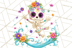 Skeleton Shenanigans Clipart, Dia de los Muertos Skeletons Product Image 2