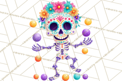 Skeleton Shenanigans Clipart, Dia de los Muertos Skeletons Product Image 3