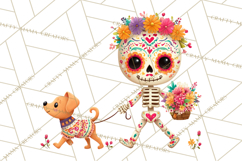 Skeleton Shenanigans Clipart, Dia de los Muertos Skeletons Product Image 3