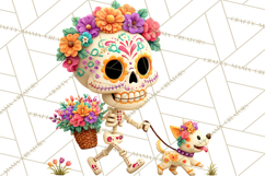 Skeleton Shenanigans Clipart, Dia de los Muertos Skeletons Product Image 5