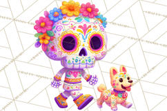Skeleton Shenanigans Clipart, Dia de los Muertos Skeletons Product Image 2