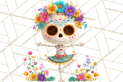 Skeleton Shenanigans Clipart, Dia de los Muertos Skeletons Product Image 5