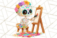 Skeleton Shenanigans Clipart, Dia de los Muertos Skeletons Product Image 5