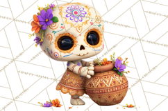 Skeleton Shenanigans Clipart, Dia de los Muertos Skeletons Product Image 5