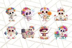 Skeleton Shenanigans Clipart, Dia de los Muertos Skeletons Product Image 2