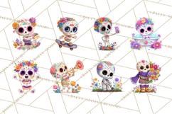Skeleton Shenanigans Clipart, Dia de los Muertos Skeletons Product Image 3