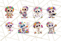 Skeleton Shenanigans Clipart, Dia de los Muertos Skeletons Product Image 4