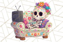 Skeleton Shenanigans Clipart, Dia de los Muertos Skeletons Product Image 3