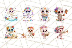 Skeleton Shenanigans Clipart, Dia de los Muertos Skeletons Product Image 6