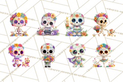 Skeleton Shenanigans Clipart, Dia de los Muertos Skeletons Product Image 7