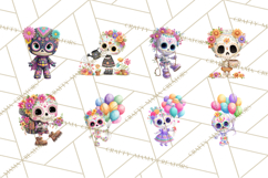 Skeleton Shenanigans Clipart, Dia de los Muertos Skeletons Product Image 9