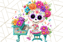 Skeleton Shenanigans Clipart, Dia de los Muertos Skeletons Product Image 5