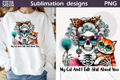 Funny Skeleton Cat Sublimation | Skeleton Sarcastic Quotes Product Image 1