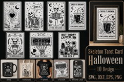 Skeleton Tarot Card Halloween SVG Bundle Product Image 1