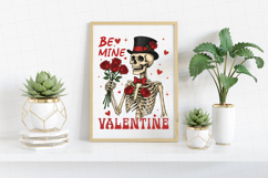 Skeleton Valentine Sublimation Design, Valentine Quote PNG Product Image 3