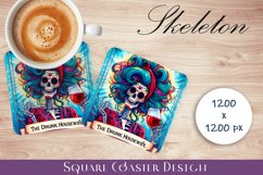 Skeleton Square Coaster, Trendy Coaster Product Image 1