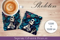 Skeleton Square Coaster, Trendy Coaster Product Image 1