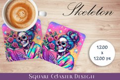 Skeleton Square Coaster, Trendy Coaster Product Image 1