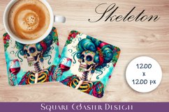 Skeleton Square Coaster, Trendy Coaster Product Image 1