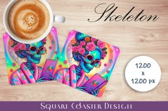 Skeleton Square Coaster, Trendy Coaster Product Image 1