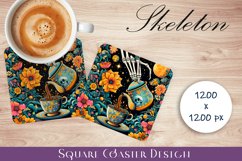 Skeleton Square Coaster, Trendy Coaster Product Image 1