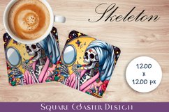 Skeleton Square Coaster, Trendy Coaster Product Image 1