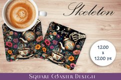 Skeleton Square Coaster, Trendy Coaster Product Image 1