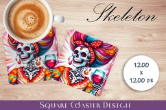 Skeleton Square Coaster, Trendy Coaster Product Image 1
