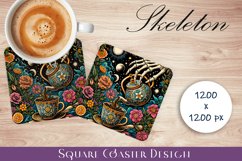 Skeleton Square Coaster, Trendy Coaster Product Image 1