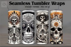 4 Skeleton Tumbler Wrap Sublimations, 20 oz Product Image 1