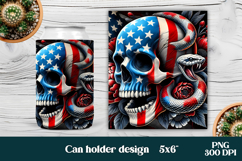 Skeleton can holder template | Patriotic can cooler Product Image 1