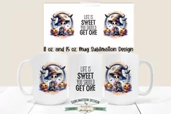 Funny Skeleton Life Is Sweet 11 & 15 oz Mug Sublimation PNG Product Image 2