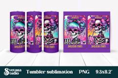 Skeleton mom tumbler wrap | Funny tarot card tumbler design Product Image 1