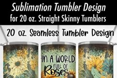 20 oz Skeleton Sunflower Sublimation Tumbler | Add Your Name Product Image 4