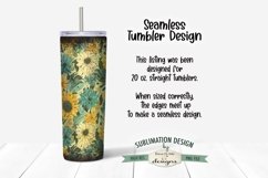 20 oz Skeleton Sunflower Sublimation Tumbler | Add Your Name Product Image 3