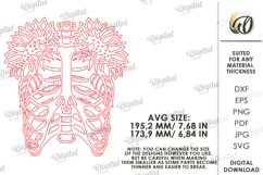 Skeleton with flower Laser Cut. Halloween Skeleton SVG Product Image 2